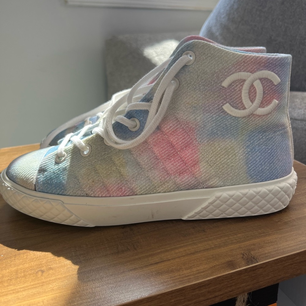 Chanel high top sneakers